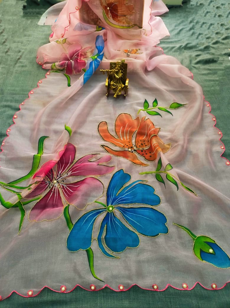 VK 4271 Khatli Work Digital Printed Sarees Wholesale Price In Surat